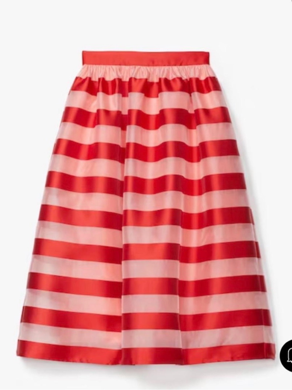 Awning Stripe Organza Midi Skirt